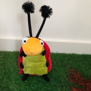 Hallmark ladybug plush toy zip bag